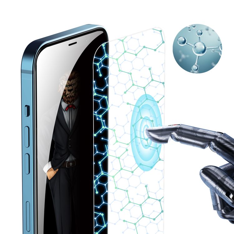 واقي شاشة زجاجي ثلاثي الأبعاد غير قابل للكسر من Green Lion لهاتف iPhone 11 Pro Max - أسود