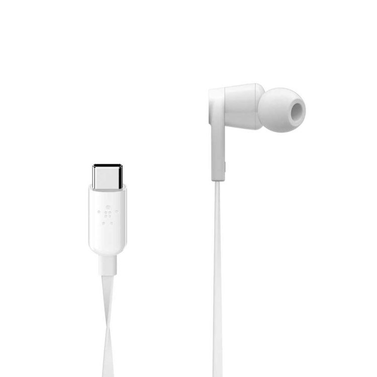 USB-C Connector Headphones Belkin G3H0002btWHT Wired Headphones- White