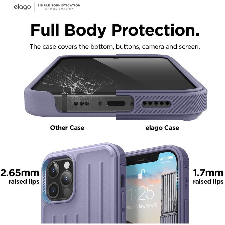 Elago Armor Case for iPhone 12 Pro Max (6.7") - Lavender Grey