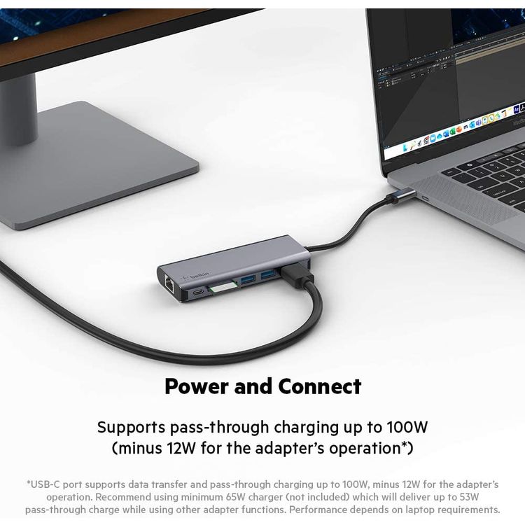 Multiport USB-C Adapter Belkin AVC008btSGY Multiport USB-C Adapter-Grey