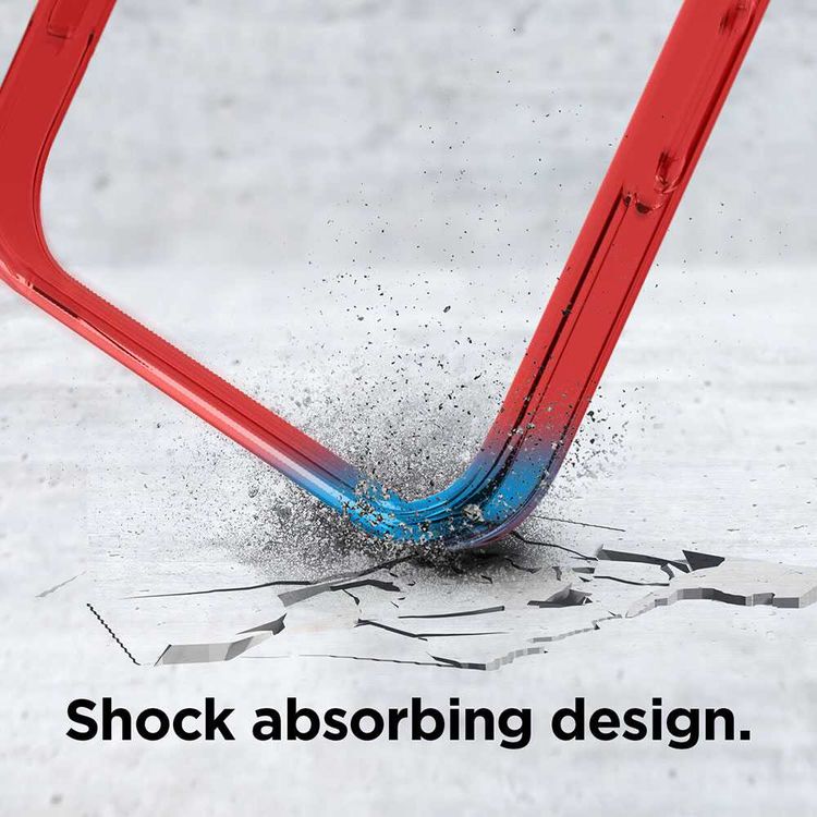 Elago Hybrid Case Compatible for iPhone 12/12 Pro (6.1"), Shock Absorbing Case Suitable Wireless Charging, Screen & Camera Protection - Red