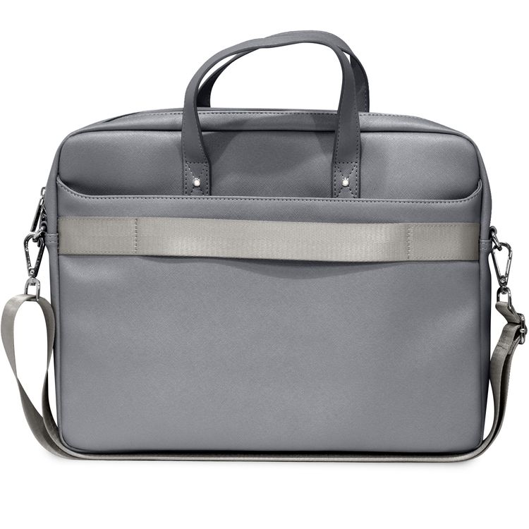 Guess Saffiano Bag With Hot Stamp - Silver