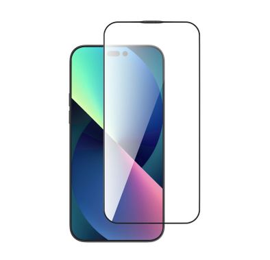 Devia Van Series شاشة كاملة لهاتف iPhone 14 Pro Max من زجاج مقوى ومضاد للكهرباء الساكنة - أسود
