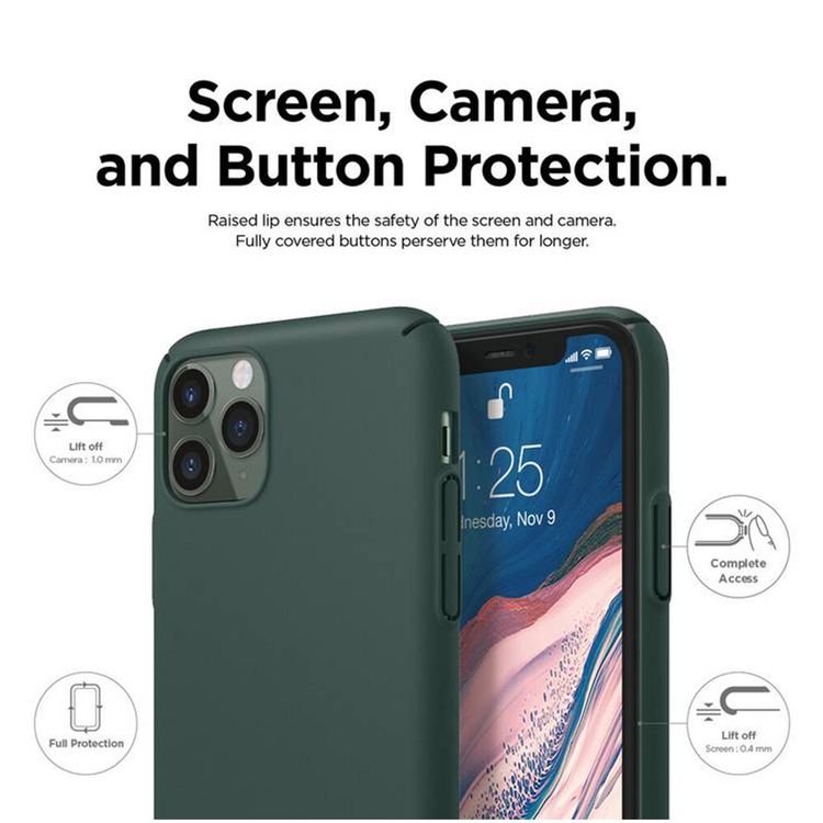 Elago Slimfit Strap Case for iPhone 11 Pro Max- Midnight Green