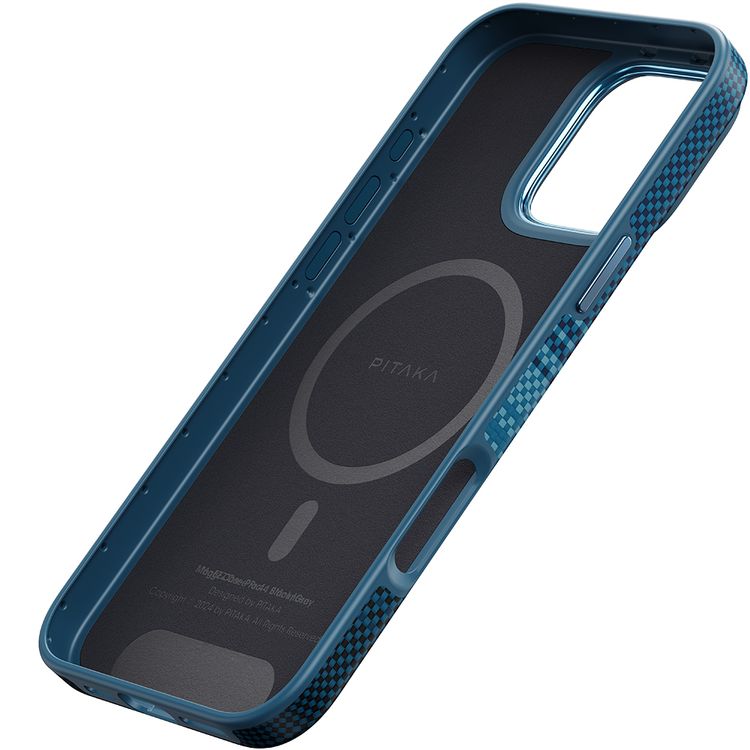 Pitaka Military Grade Case for iPhone 16 Pro, Military-Grade Shockproof Case, Built-in NFC, Raised Camera Lip, MagSafe Compatible - Moonrise