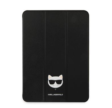 Karl Lagerfeld PU Saffiano Choupette Head Folio Case for iPad 11" - Black