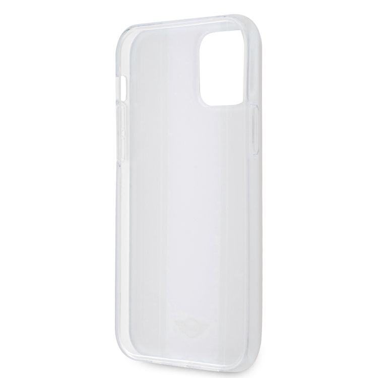 Mini Cooper PC/TPU Horizontal Stripes Hard Case for iPhone 12 Pro Max (6.7") - Navy Blue