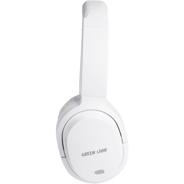 Green Lion SanSiro Wireless Headphones, 300mAh Battery Capacity, 30 Hours Play Time, 2.5 Hours Charging Time, 10m Transmission Distance, Built-in Microphone, Lightweight, AUX Port - White