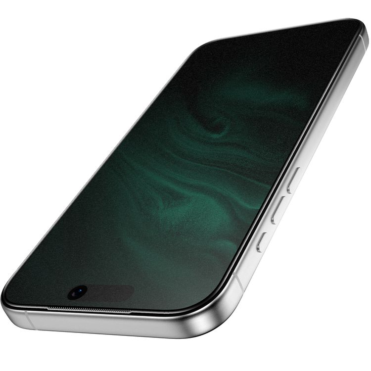 Green Lion 9H Steve Matte Privacy Glass for iPhone 17 Pro Max, Anti-Peeping Dull, Anti-Scratch, Anti-Fingerprint, Grease Resistance, Air Bubble Prevention, Highly Responsive - Black
