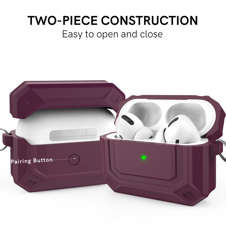 AhaStyle Premium Silicone Rugged Design Case with Anti-Lost Carabiner Compatible for AirPods Pro, Scratch Resistant, Shock Absorption & Dustproof