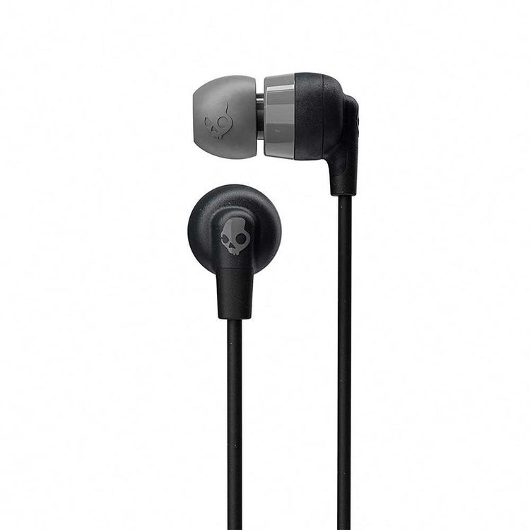 Skullcandy Ink'd+ Wireless In-Ear Earbuds with Microphone, Call, Track, & Volume Control, 8-Hours Battery Life + Rapid Charge, Bluetooth Headset with Activate Assistant - Black/Gray