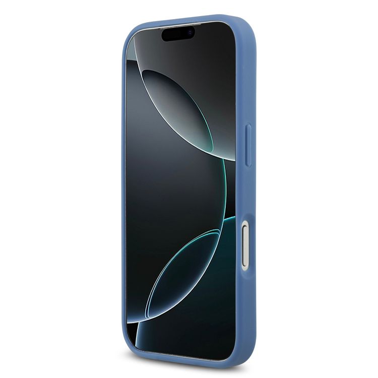 غطاء جلد PU بشعار كلاسيكي لجهاز iPhone 17 Pro Max مع ميزة MagSafe 4G، حماية من السقوط، تصميم نحيف، قبضة مريحة، تغليف مستدام، سهل التركيب، تصميم خفيف الوزن - أزرق