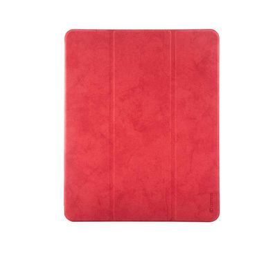 Comma Leather Case with Pencil Slot for Apple iPad Pro 12.9" (2021), Shock & Scratch Resistant, Shock & Drop Protection, Camera Protection, Easy Access to All Ports - Red
