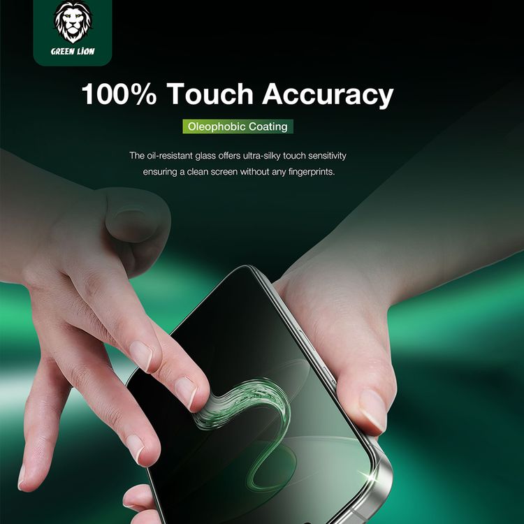 Green Lion Picasso 3D Privacy Screen Protector for iPhone 16 Plus, Drop Protection, Anti-Scratch, Shockproof Tested, Easy One-Touch Installation - Black