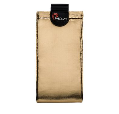 Phoozy XP3 Series Thermal Mobile Phone Case Capsule with Internal Stash Pocket, Insulated Ultra-Slim Weatherproof Pouch, Floating Case Bag, Multi Attachment Strap Gold-Large