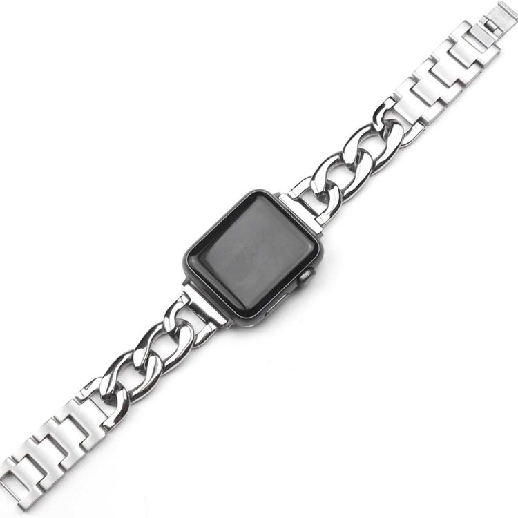 Green Lion Bella Watch Band for Apple Watch 42/44/45/49mm, Stainless Steel Material, High Grade Material, Comfortable to Wear, Designed for Women - Silver