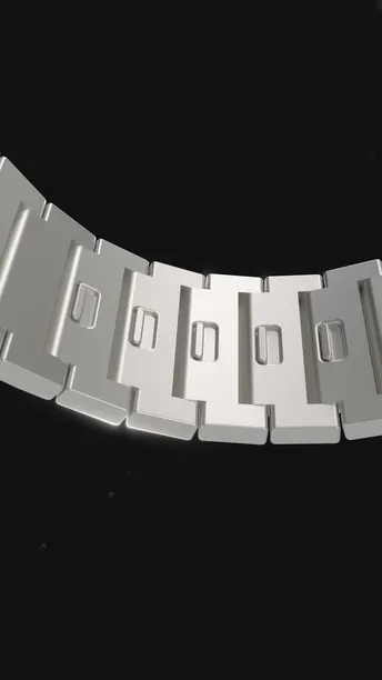 Levelo Yonge Watch Strap with Adjustable Length for Apple Watch 46/49mm in UAE | Titanium | (LVYWS49TT)