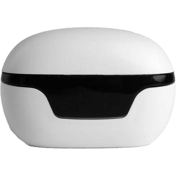 Green Lion Mini Pods مع شاشة رقمية، تصميم خفيف الوزن، عمر بطارية طويل، مفتاح متعدد الاستخدامات، مسافة فعالة تصل إلى 10 أمتار، 4 ساعات من زمن تشغيل السماعات - لون أبيض