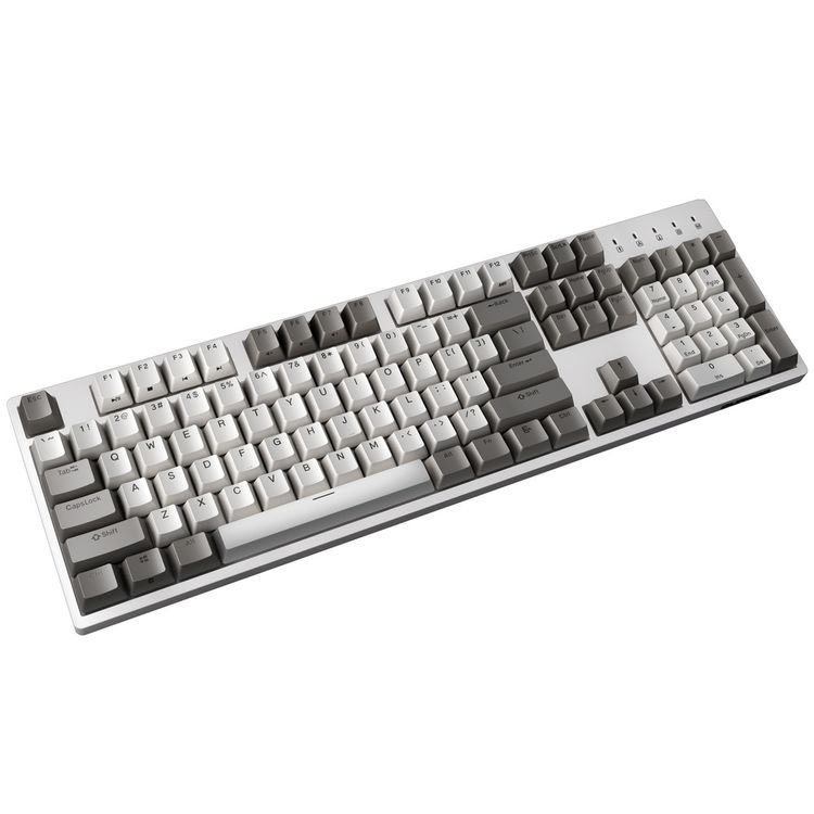 Durgod Taurus K310 Wireless Mechanical Gaming Keyboard 104 Keys Double Shot PBT NKRO (Cherry Red,Brown) - Brown Switch - White