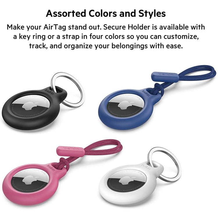 Key Holder Belkin F8W973BTWHT Secure Holder with Key Ring -White