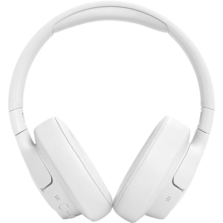 JBL Pure Bass Sound Wireless Over-Ear Headphones, Hands-Free Call, Detachable Cable, Built-in Microphone, Adaptive Noise Cancelling - White