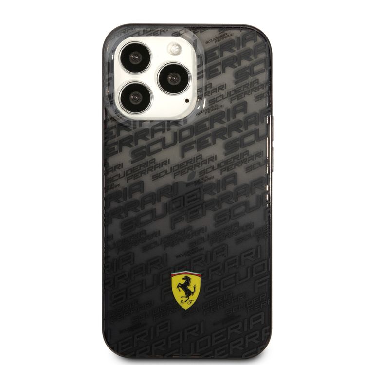 Ferrari PC/TPU Scuderia Dyed Bumper  Case, Drop protection, Compatible with iPhone 13 Pro Max - Black