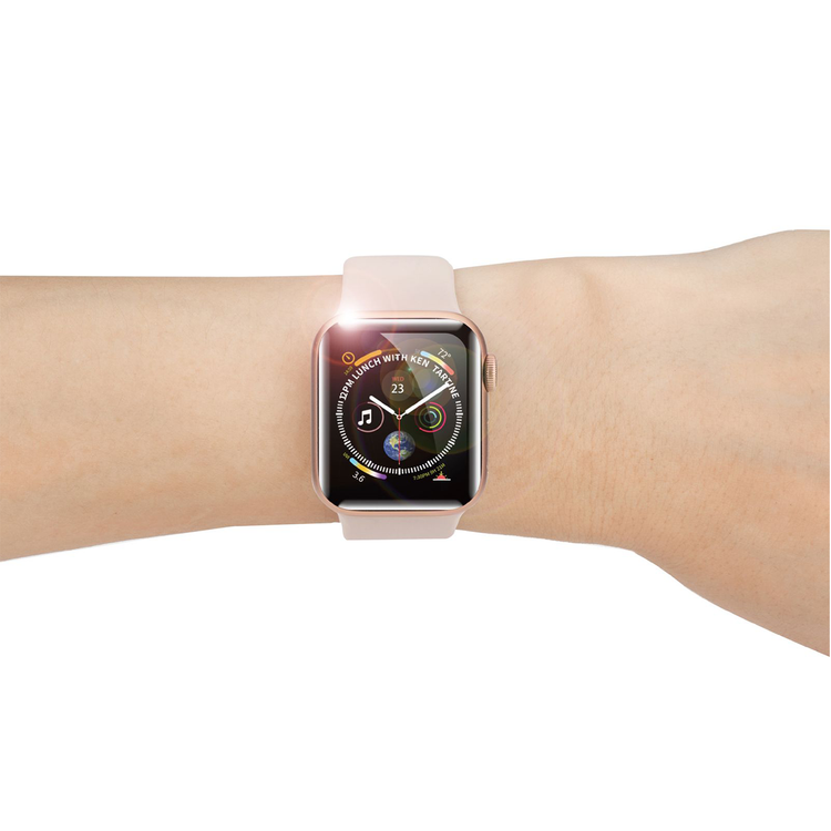 Green Lion 3D Full Glass Screen Protector for Apple Watch Series 44mm, Anti-Shock, 9H HD Screen, Anti-Fingerprint, Scratch Resistance, Covers Edge to Edge - Clear