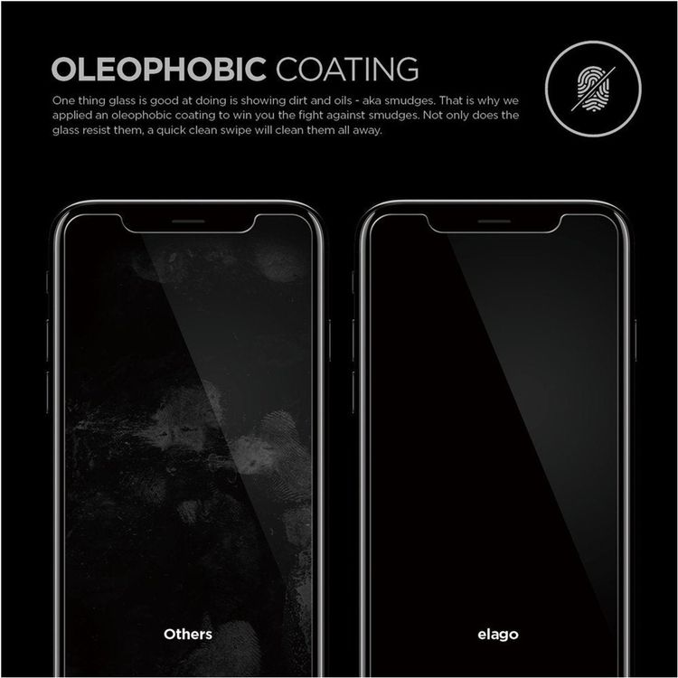 Elago Tempered Glass Screen Protector Compatible for iPhone X (5.8")