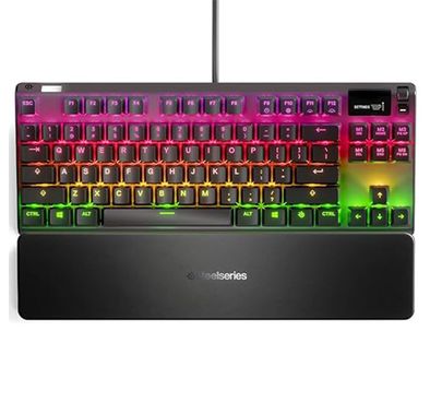 SteelSeries Apex 7 - Mechanical Gaming Keyboard – OLED Smart Display – Brown Switches - Nordic QWERTY Layout