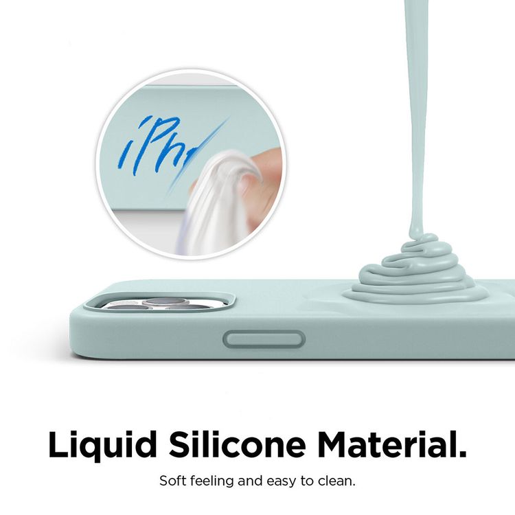 Elago Silicone Case Suitable with MagSafe, Back Shield Case Compatible for iPhone 12 / 12 Pro (6.1") Anti-Scratch, Easy Access to All Ports - Green