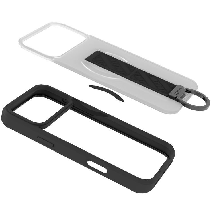 Levelo Morphix Clara GripStand MagSafe Case for iPhone 17 Pro Max, Raised Bezels for Camera & Screen, Strong Magnets, Shockproof Body & Matte Finish, Flexible D-Ring Stand, Anti-Fingerprint - Phantom Black