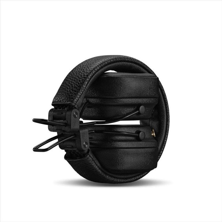Marshall Major V Wireless On-Ear Headphones with Rugged & Foldable Design, Wireless Charging, 3 Hours Charging Time, Customizable M-Button, Bluetooth 5.3,Up to 100 Hours Play Time - Black