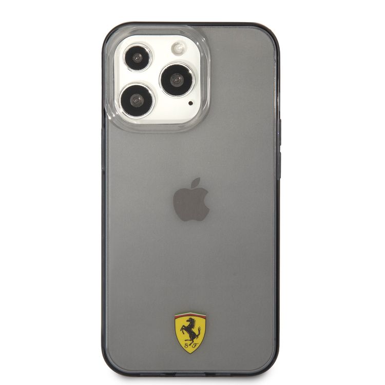 CG Mobile Ferrari Transparent Black Shadow Print Logo For iPhone 13 Pro (6.1") - Black