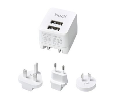 Budi Global Travel Charger 12W - White