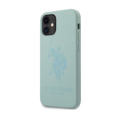 CG Mobile U.S. Polo Assn. Premium Liquid Silicone Hard Case for iPhone 12 Mini ( 5.4" ) Easy Access to All Ports Suitable with Wireless Chargers Officially Licensed Mint