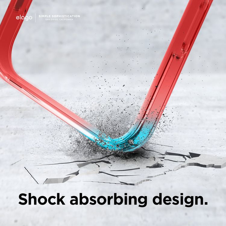 Elago Hybrid Case Compatible w/ iPhone 12 Mini (5.4")Ultimate Protection, Raised Bezel for more Protection, Supports Wireless Charge, Anti-Yellowing, Shock Absorbing Design-Red