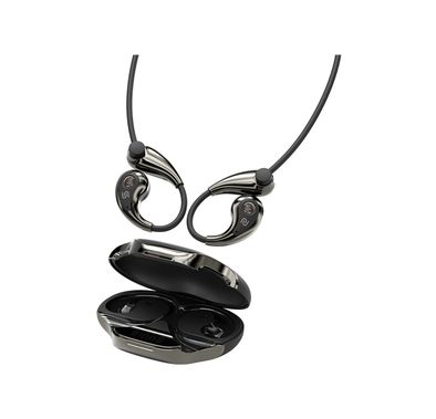 Porodo Soundtec Bella Open-Ear Wireless Earbuds with Clip-On Design, Up to 1 Hour Charging Time, 5.5 Hours Play Time, Bluetooth Version 5.4, 10m Transmission Range, Ergonomic Fit, Touch Control - Black