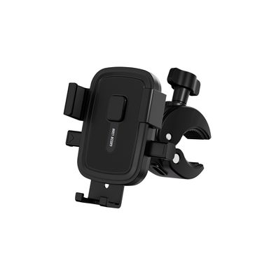 Green Lion Ride Mount Bike Phone Holder with Quick-Release Button, Adjustable Viewing Angle, Compatible with 4.7-6.8" Devices, 15-40mm Mount Clamping Range, Non-Slip Grip - Black