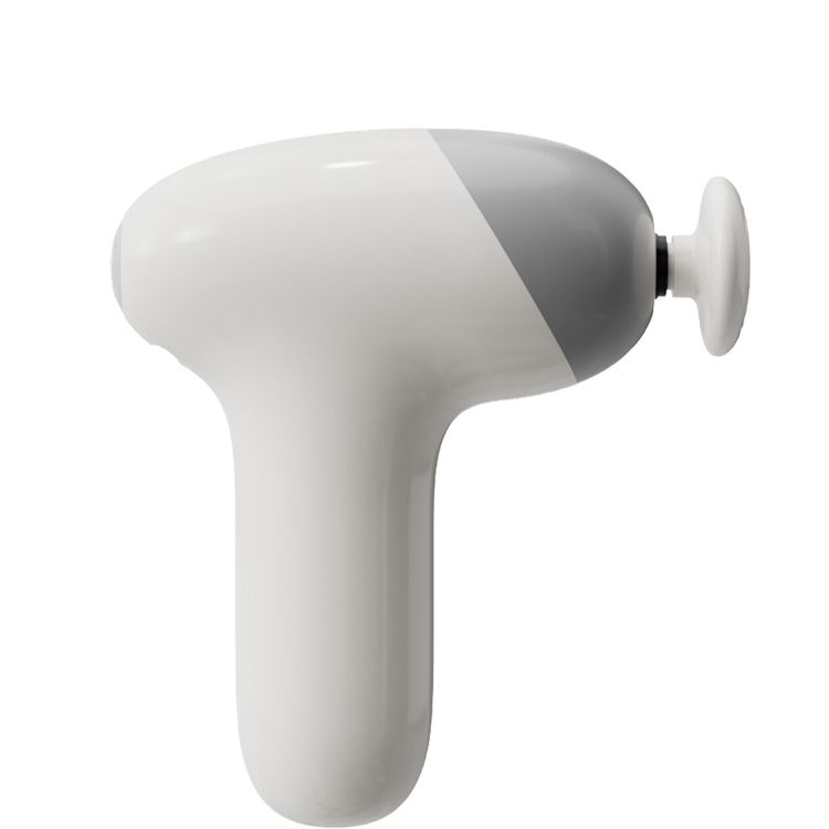 Porodo Lifestyle Cordless Mini Massager with 4 Interchangeable Heads, 5 Speed Levels, 4 Hours Working Time, Adjustable Massage Intensity, Fast Charge, 30W Rated Power, 1300mAh Battery, Safety Auto Shut-Off - Beige