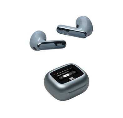 JBL Live Flex3 True Wireless Earbuds with Display, 50 Hours Battery Life, Adaptive Noise Cancelling, Multi-Point Connection, Water and Dust Resistant, 6 Microphones, JBL Spatial Sound - Blue