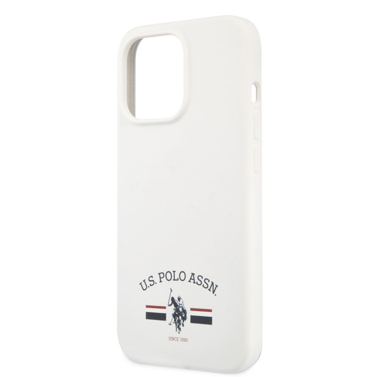 CG MOBILE U.S. Polo Assn. Liquid Silicone Flag Logo USPA Compatible for iPhone 13 Pro (6.1") Shock Absorption, Anti-Scratch, Easy Access to All Ports, & Drop Resistant