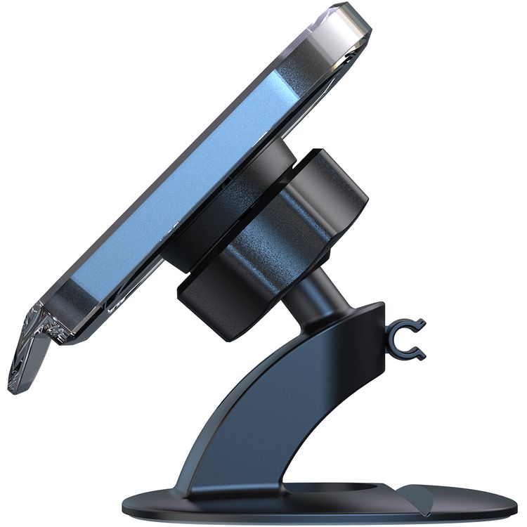 Porodo Blue Car Phone Holder with MagSafe Compatibility, 20 Pieces N52 Strong Magnets for Secure Grip, Horizontal and Vertical Viewing, Easy to Use, Anti-Slip Base, Compact Design, ABS and PC Material - Black