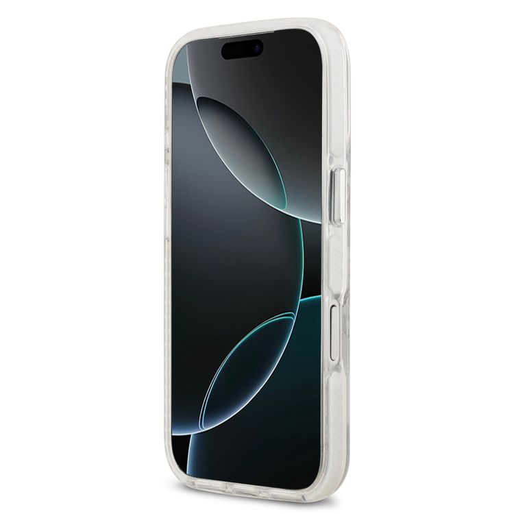 غطاء لاكوست شفاف من TPU و PC مع طلاء بلون متجمد لجهاز iPhone 17 Pro Max، حماية من السقوط، تصميم نحيف، تغليف مستدام، تصميم سهل التركيب - أبيض