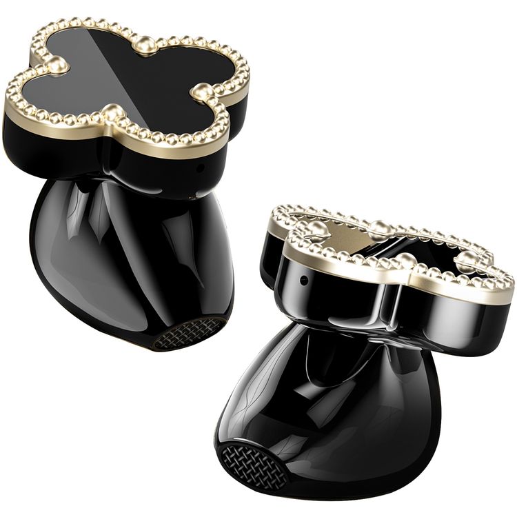 Porodo Soundtec Chic True Wireless Earbuds with ENC, Up to 4.5 Hours Working Time, Bluetooth Version 5.4, 10m Transmission Range, Omnidirectional Microphone, Immersive Audio, Ergonomic Fit, Includes 18cm Chain - Black