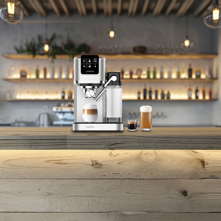 LePresso Hot & Cold Brewing Coffee Machine with Intuitive Touch Control Panel, 1350W Rated Power, 1L Milk Tank Capacity & 1.2L Water Tank Capacity, Milk Frothing Function, UK 3-Pin Plug - Silver