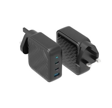 Powerology Black 140W PD QC 2xUSB-C and 1xUSB-A GaN Charg...