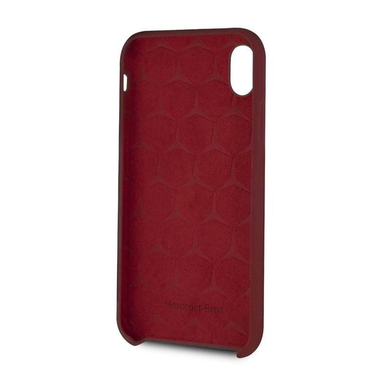 CG MOBILE Mercedes-Benz Silicone Phone Case with Microfiber Lining for iPhone Xr Officially Licensed - Red