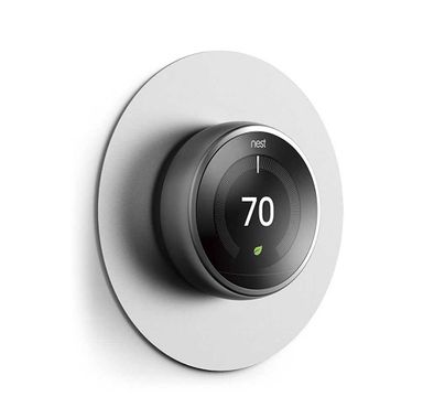 Elago  Aluminum Wall Plate Cover Suitable for Google Nest Thermostat Wall Plate Compatible with Nest Learning Thermostat 1st/2nd/3rd - White