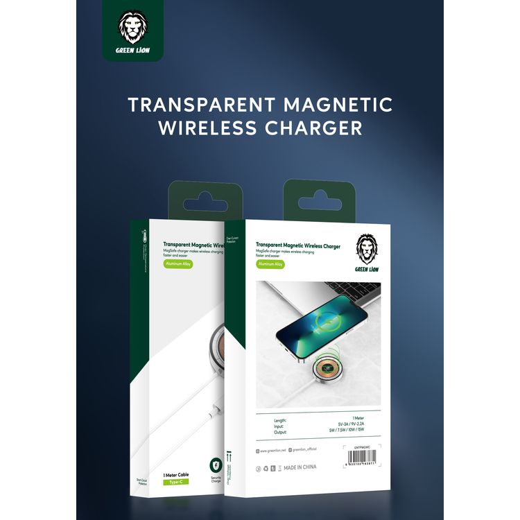Green Lion Transparent Magnetic Wireless Charger