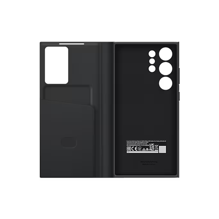 جراب Samsung Galaxy S23 Ultra Smart View Wallet Case - أسود